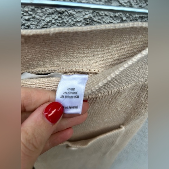 Joostricot solid pants + Linen Button down Crop Cami beige Sandstone - Picture 10 of 11